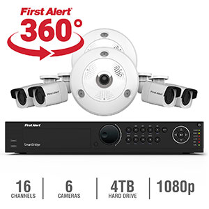 First Alert 16 Channel HD 4TB NVR Surveillance System and Cameras