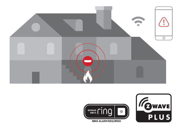 The Z-Wave Combo Smoke Detector & Carbon Monoxide Alarm With Real Time Notifications