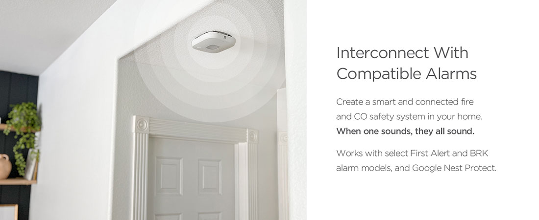 smart smoke and cabon monoxide detector interconnect