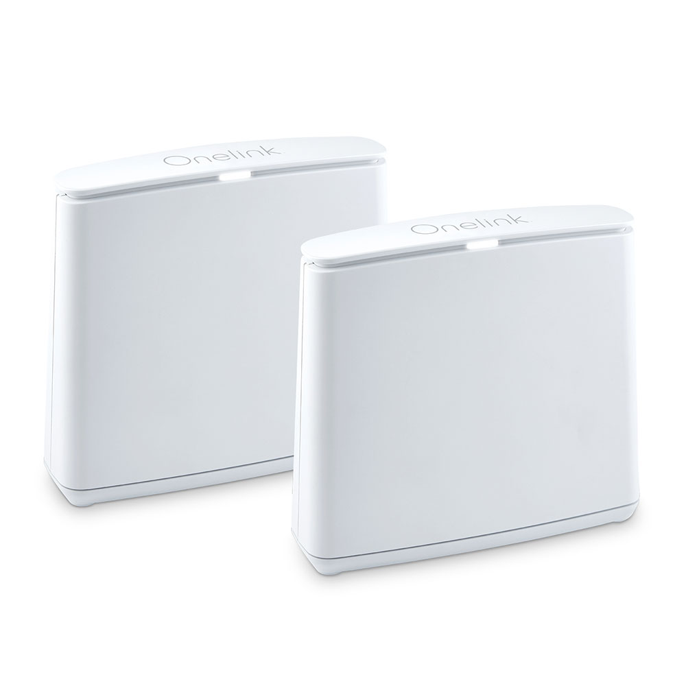 Onelink Secure Connect Dual-Band Mesh Wi-Fi Router System | 2-Pack Whole Home Coverage Up to 3,000 Sq Ft