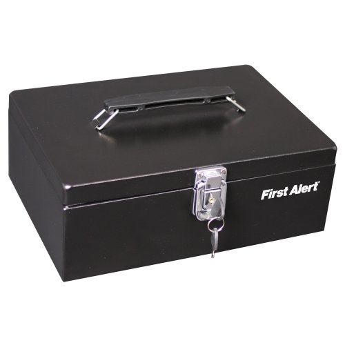 0.1 cu Blue First Alert 1036620 Cash Box with Key Lock and Removable Tray ft