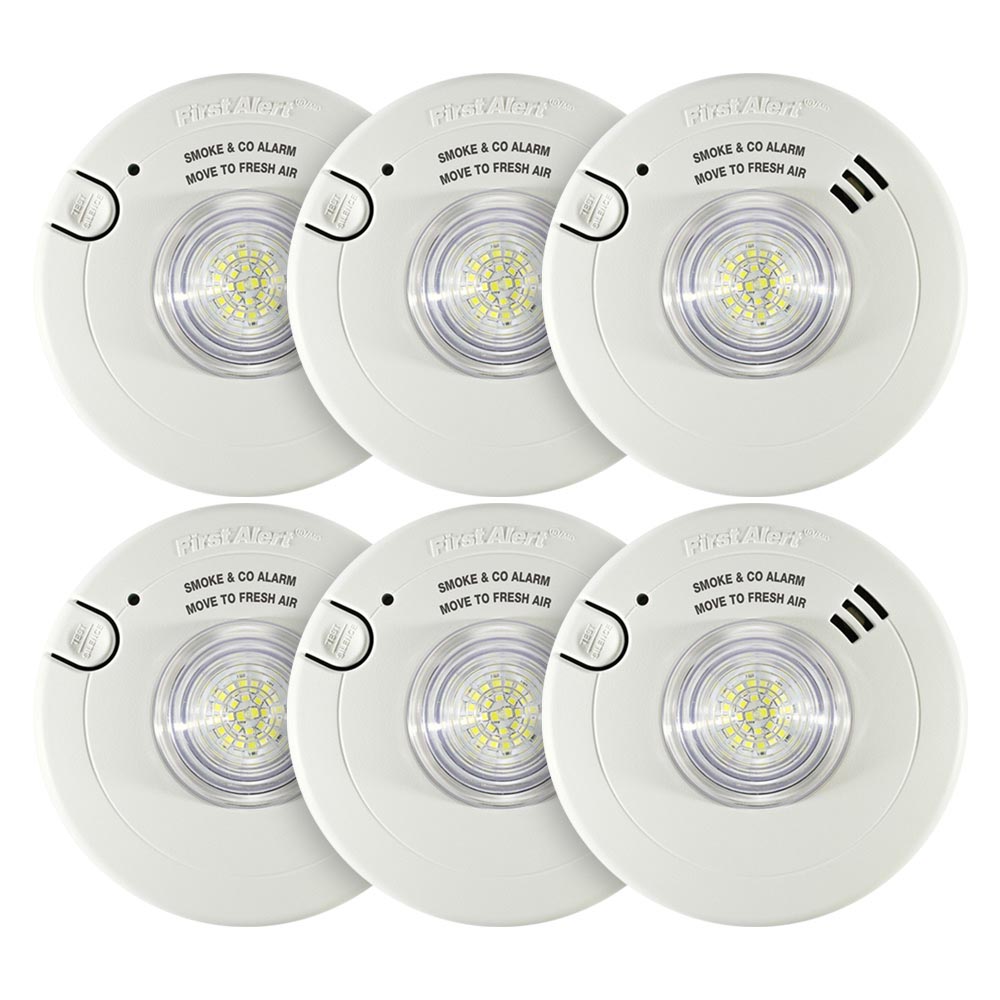 First Alert Hardwired Smoke Alarm, 6-pack