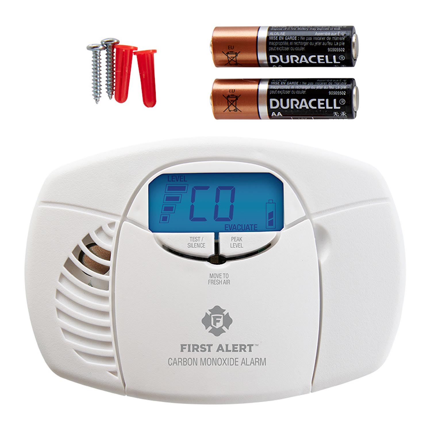 Battery Operated Combination Smoke and Carbon Monoxide Alarm with LCD Display AU 