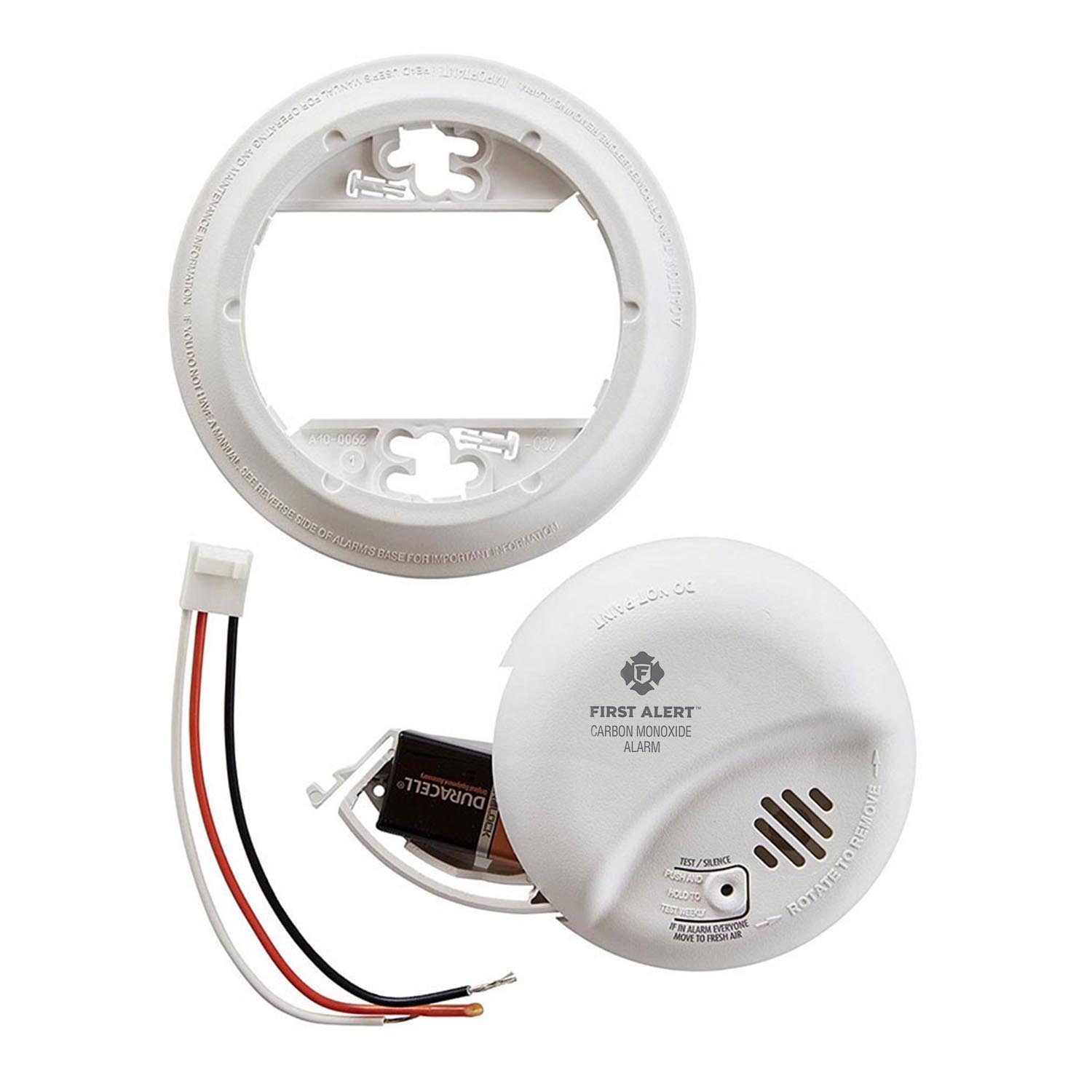 Hardwired Interconnected Carbon Monoxide Detector CO Sensor Alarm Battery Backup 
