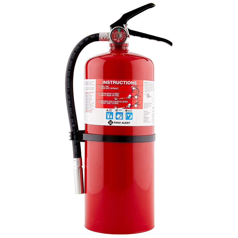 First Alert PRO10 Rechargeable Commercial Fire Extinguisher UL rated  4-A:60-B:C