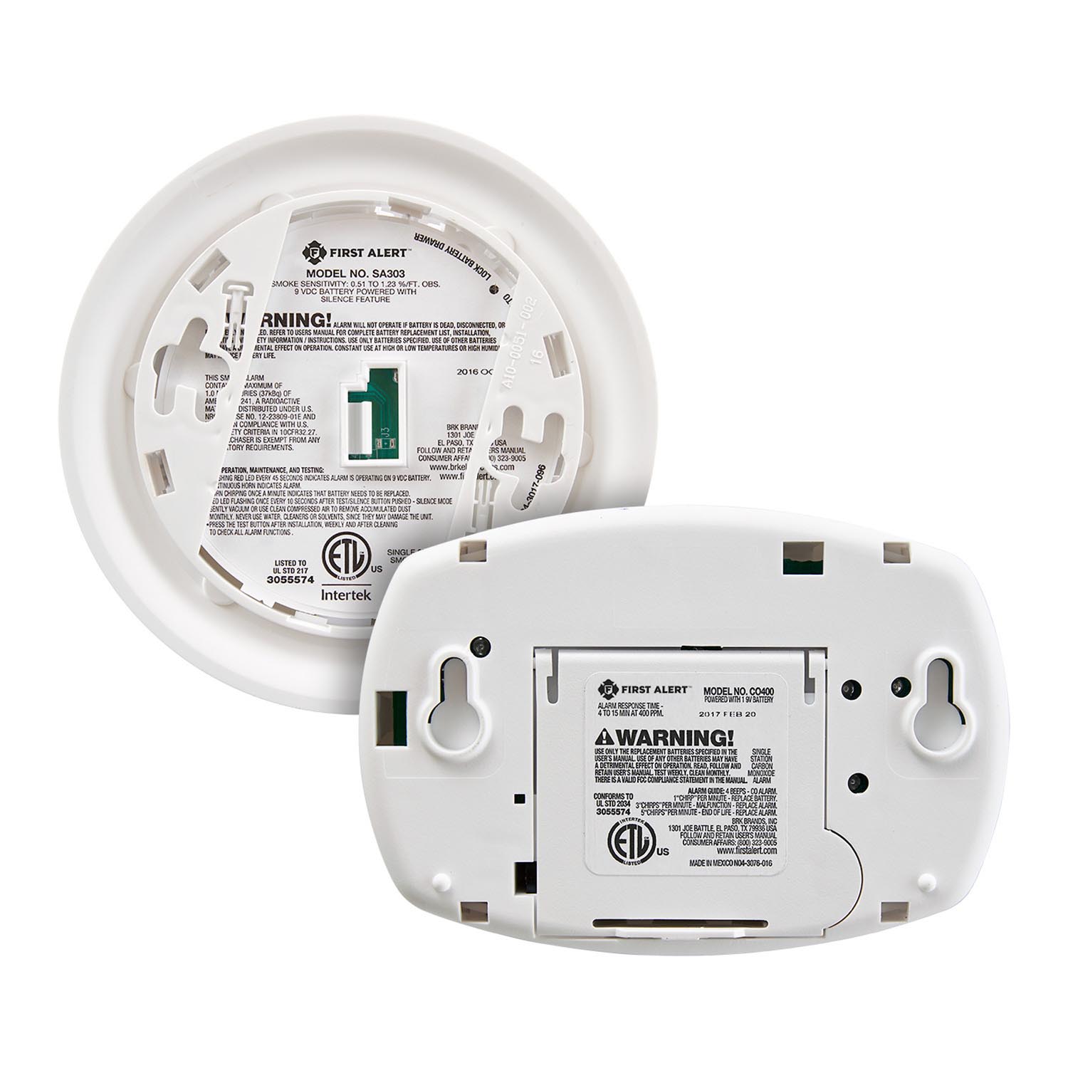 First Alert CO400B Battery Powered Carbon Monoxide Detector with Silence Feature 