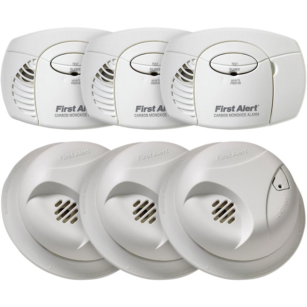 3 Pack of First Alert Carbon Monoxide and Smoke Detector Combo Packs