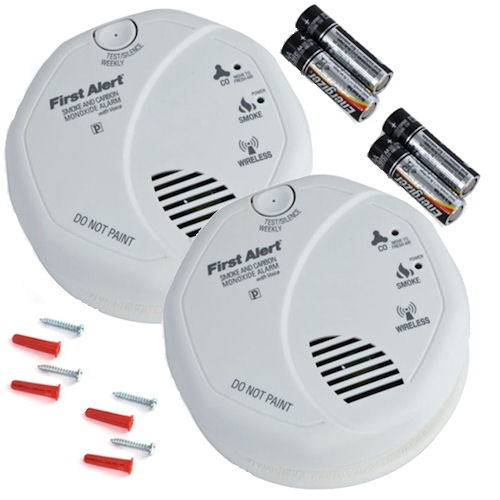 First Alert Wireless Interconnect Talking Battery Operated Smoke & Carbon Monoxide Alarm - 2pk