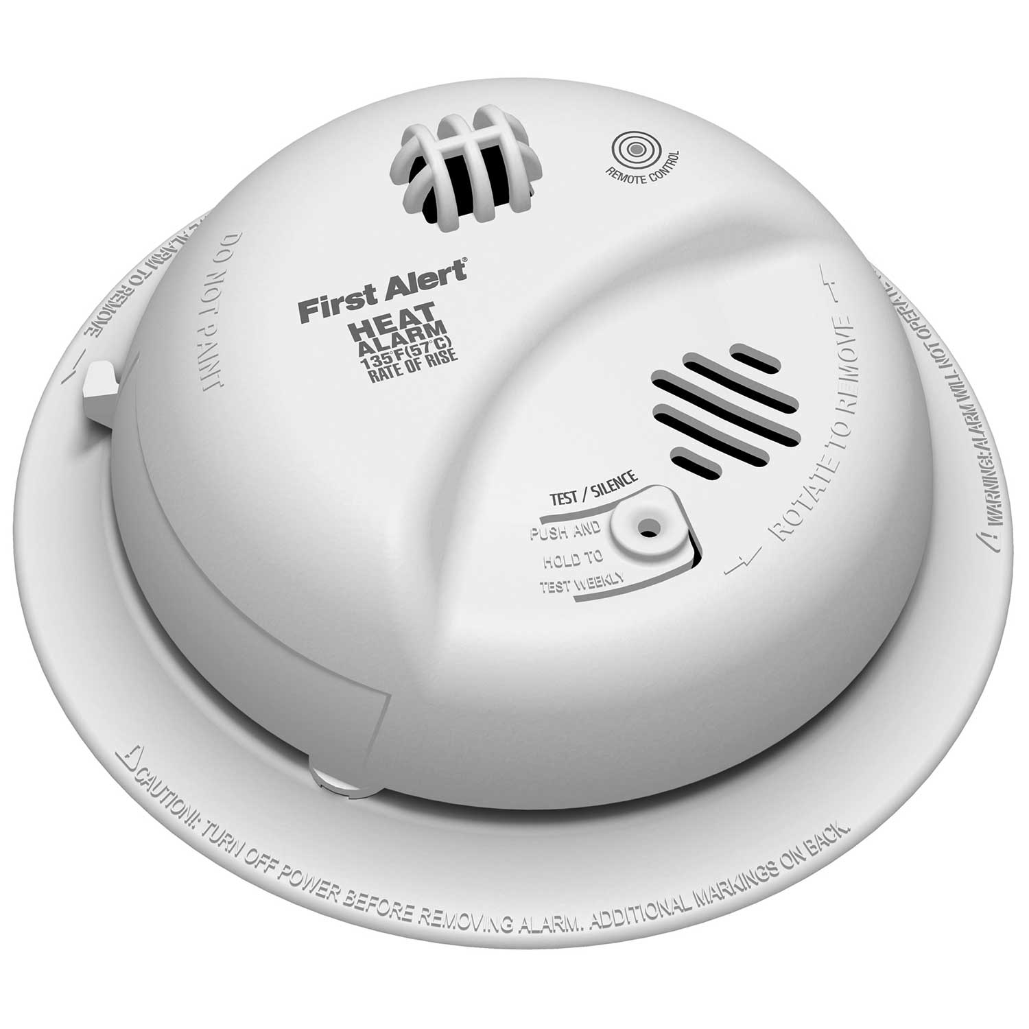 First Alert BRK Brands Hardwired 120-Volt AC/DC Heat Alarm with Battery Backup - HD6135FB