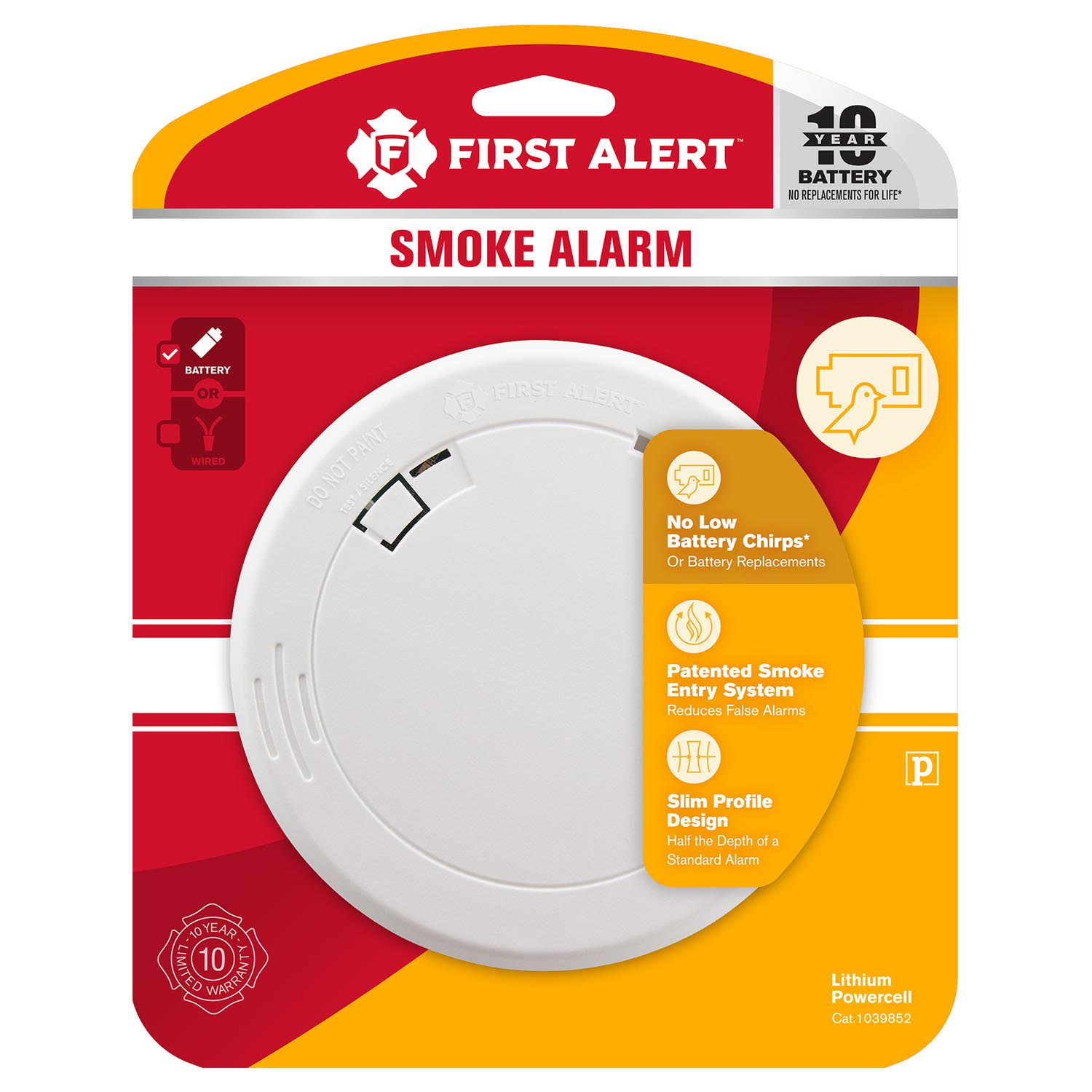 First Alert Hardwired LED Strobe Light Smoke Alarm with 10-Year Sealed  Battery - 7020BSL (1038335)