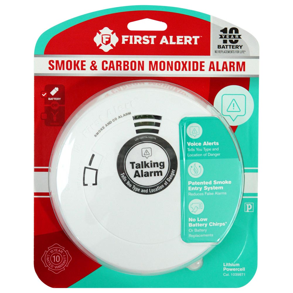 Smoke/carbon Monoxide Alarm First Alert Voice Location,Save a Life,Gas detector 