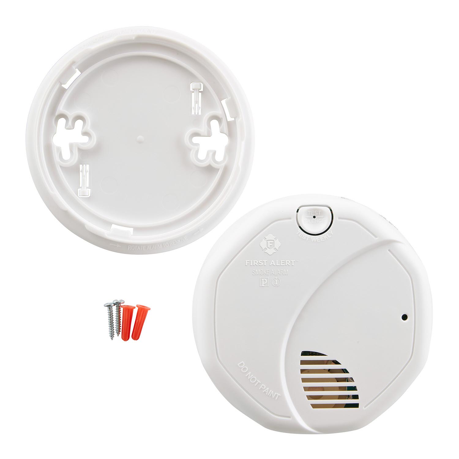 pack 2 Smoke Detector Fire Alarm acoustic photoelectric sensor