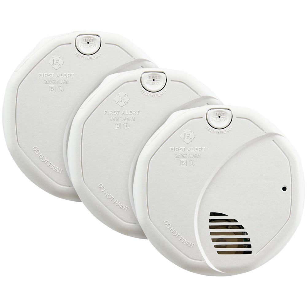Ionization Smoke Detector Alarm 2 Pack Code One 10 Year Lithium Battery Operated 