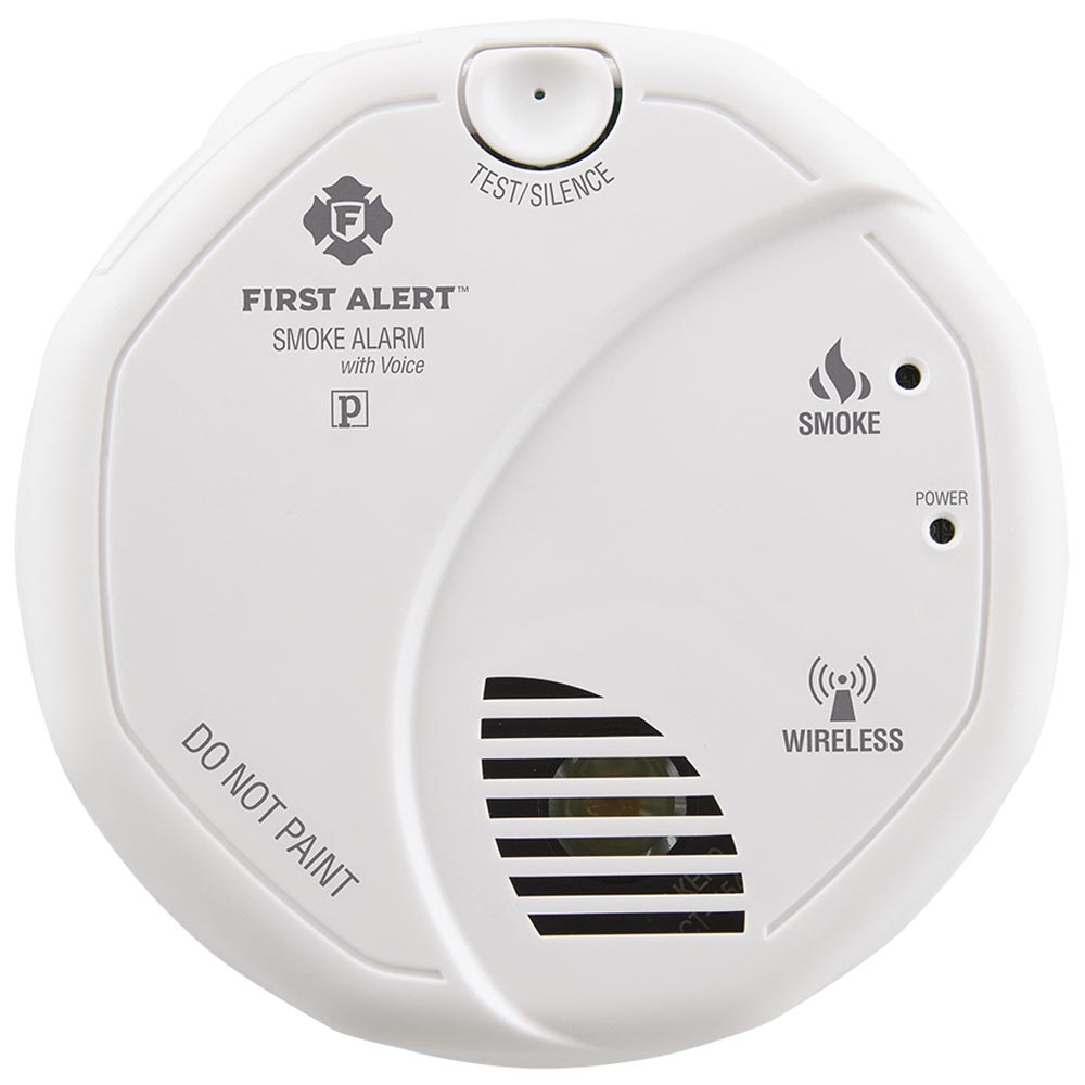 First Alert Wireless Interconnect Battery Operated Smoke Alarm With Voice Location - SA511B