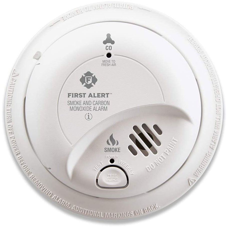 First Alert BRK Brands Hardwired Combo Smoke & Carbon Monoxide Alarm with 10-Year Battery Backup - SC9120LBL
