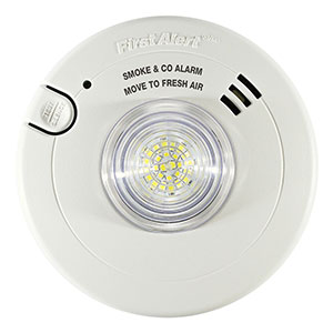 First Alert Hardwired Smoke and Carbon Monoxide Alarm with Strobe Light