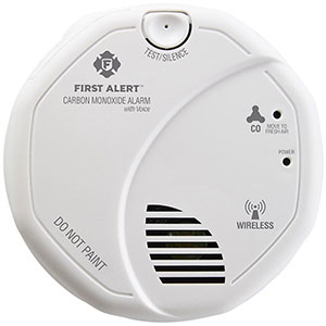 First Alert Wireless Interconnect Battery Operated Carbon Monoxide Alarm With Voice Location - CO511B