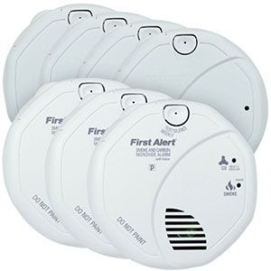 BRK 1010B Photoelectric Smoke Alarm 120V AC/DC w/Battery Backup